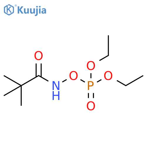 Propanamide, N-[(diethoxyphosphinyl)oxy]-2,2-dimethyl- structure