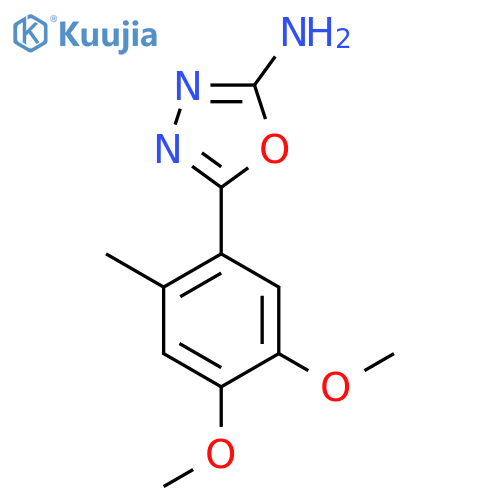 1,3,4-Oxadiazol-2-amine, 5-(4,5-dimethoxy-2-methylphenyl)- structure
