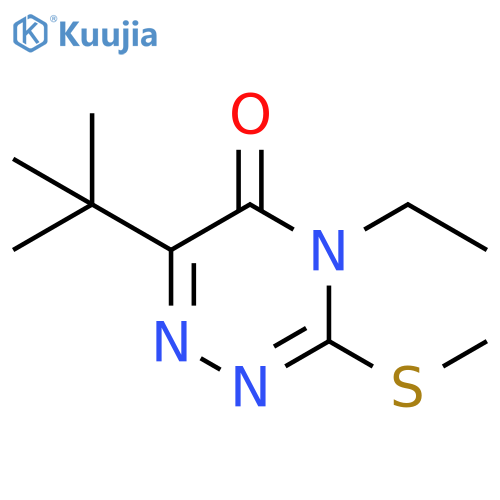 1,2,4-Triazin-5(4H)-one, 6-(1,1-dimethylethyl)-4-ethyl-3-(methylthio)- structure