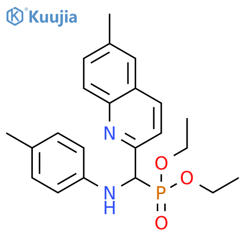Phosphonic acid, [[(4-methylphenyl)amino](6-methyl-2-quinolinyl)methyl]-, diethyl ester (9CI) structure