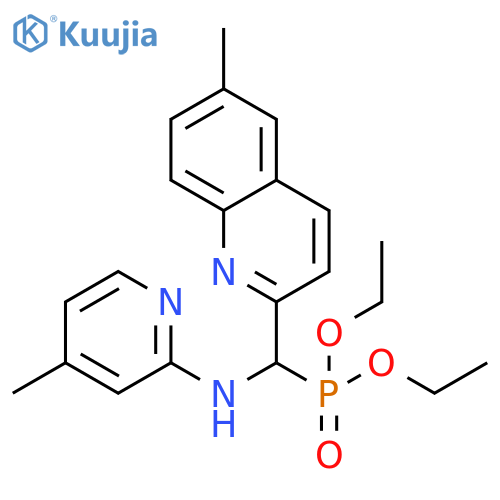 Phosphonic acid, [[(4-methyl-2-pyridinyl)amino](6-methyl-2-quinolinyl)methyl]-, diethyl ester (9CI) structure