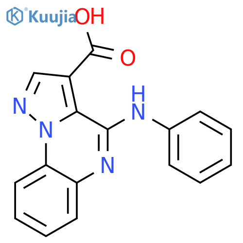 Pyrazolo[1,5-a]quinoxaline-3-carboxylic acid, 4-(phenylamino)- structure