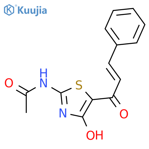 Acetamide, N-[4-hydroxy-5-(1-oxo-3-phenyl-2-propenyl)-2-thiazolyl]- structure