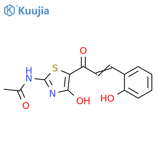 Acetamide,N-[4-hydroxy-5-[3-(2-hydroxyphenyl)-1-oxo-2-propenyl]-2-thiazolyl]- structure