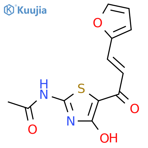 Acetamide, N-[5-[3-(2-furanyl)-1-oxo-2-propenyl]-4-hydroxy-2-thiazolyl]- structure