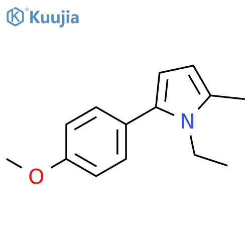 1H-Pyrrole, 1-ethyl-2-(4-methoxyphenyl)-5-methyl- structure