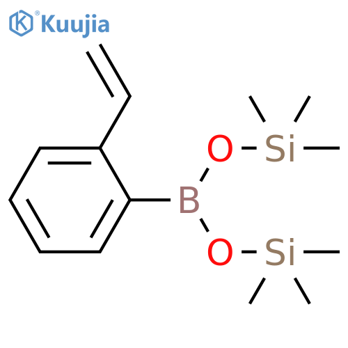 Boronic acid, (2-ethenylphenyl)-, bis(trimethylsilyl) ester structure