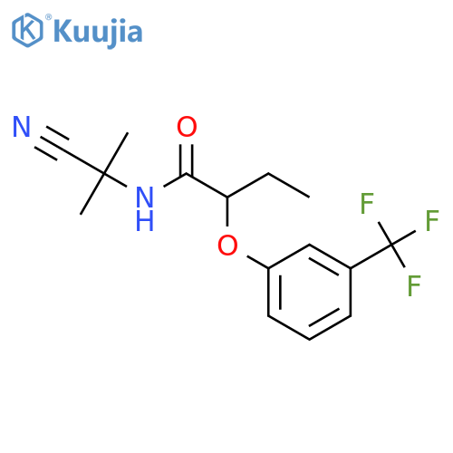 Butanamide, N-(1-cyano-1-methylethyl)-2-[3-(trifluoromethyl)phenoxy]- structure