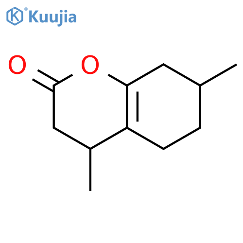 2H-1-Benzopyran-2-one, 3,4,5,6,7,8-hexahydro-4,7-dimethyl-, trans- structure