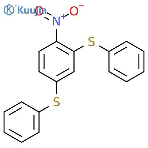 Benzene, 1-nitro-2,4-bis(phenylthio)- structure