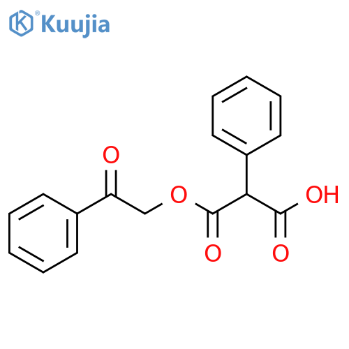 Propanedioic acid, phenyl-, mono(2-oxo-2-phenylethyl) ester structure