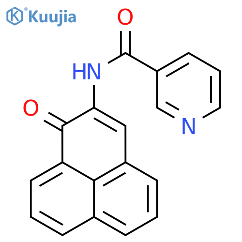 3-Pyridinecarboxamide, N-(1-oxo-1H-phenalen-2-yl)- structure