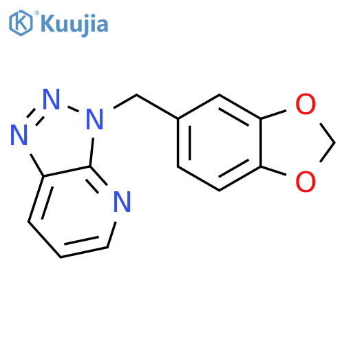 3H-1,2,3-Triazolo[4,5-b]pyridine, 3-(1,3-benzodioxol-5-ylmethyl)- structure