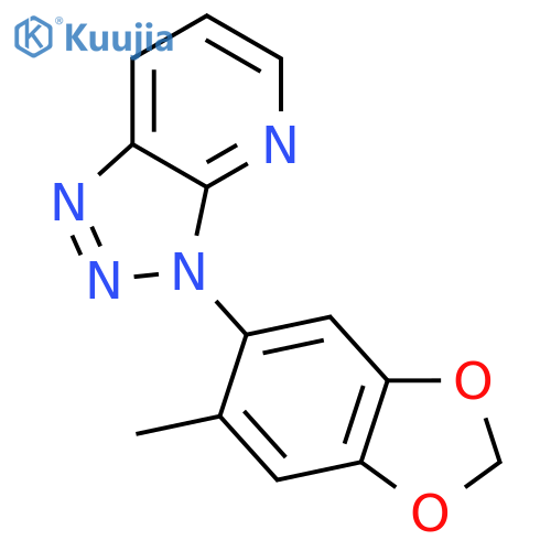 3H-1,2,3-Triazolo[4,5-b]pyridine, 3-(6-methyl-1,3-benzodioxol-5-yl)- structure