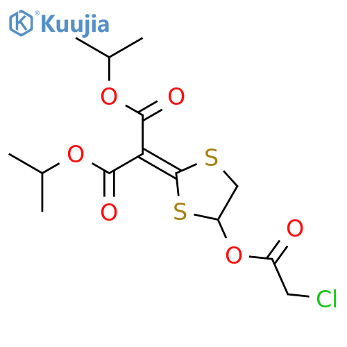 bis(1-methylethyl) {4-[(chloroacetyl)oxy]-1,3-dithiolan-2-ylidene}propanedioate structure