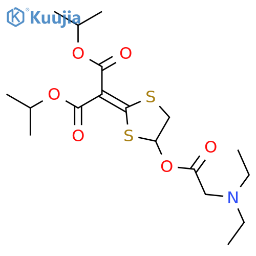 Glycine, N,N-diethyl-,2-[2-(1-methylethoxy)-1-[(1-methylethoxy)carbonyl]-2-oxoethylidene]-1,3-dithiolan-4-ylester structure