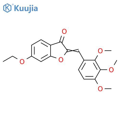 (2Z)-6-ethoxy-2-(2,3,4-trimethoxyphenyl)methylidene-2,3-dihydro-1-benzofuran-3-one structure