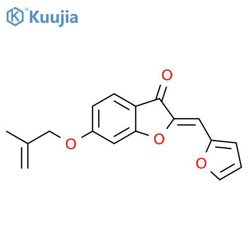 (2Z)-2-(furan-2-yl)methylidene-6-(2-methylprop-2-en-1-yl)oxy-2,3-dihydro-1-benzofuran-3-one structure