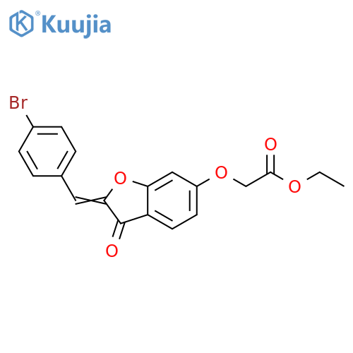 ethyl 2-{(2Z)-2-(4-bromophenyl)methylidene-3-oxo-2,3-dihydro-1-benzofuran-6-yloxy}acetate structure