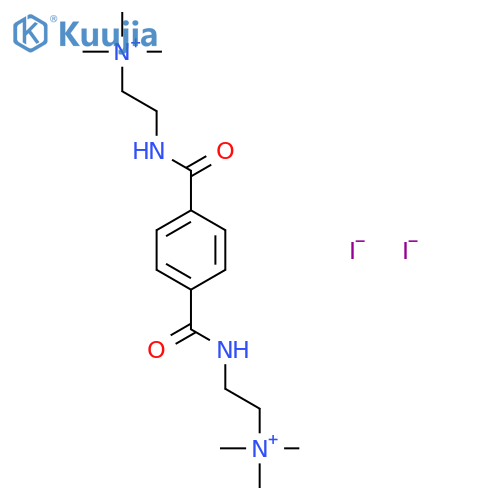 Trimethyl-[2-[[4-[2-(trimethylazaniumyl)ethylcarbamoyl]benzoyl]amino]ethyl]azanium;diiodide structure