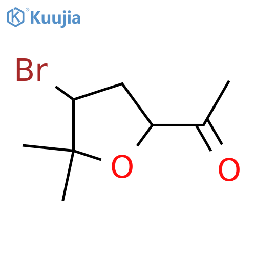 Ethanone, 1-(4-bromotetrahydro-5,5-dimethyl-2-furanyl)- structure
