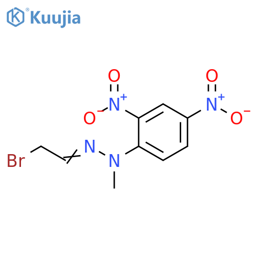 Acetaldehyde, bromo-, (2,4-dinitrophenyl)methylhydrazone structure