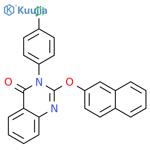 4(3H)-QUINAZOLINONE, 3-(4-CHLOROPHENYL)-2-(2-NAPHTHALENYLOXY)- structure