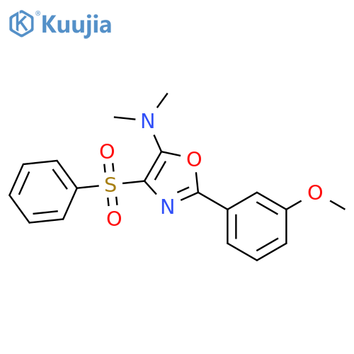 5-Oxazolamine, 2-(3-methoxyphenyl)-N,N-dimethyl-4-(phenylsulfonyl)- structure