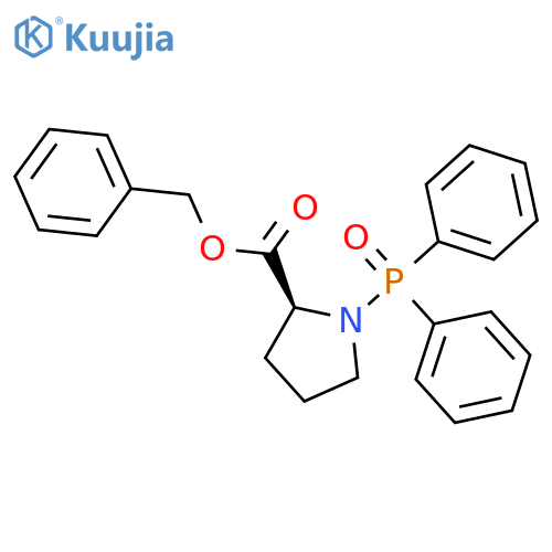 L-Proline, 1-(diphenylphosphinyl)-, phenylmethyl ester structure