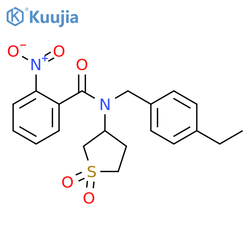 N-(1,1-dioxo-1lambda6-thiolan-3-yl)-N-(4-ethylphenyl)methyl-2-nitrobenzamide structure