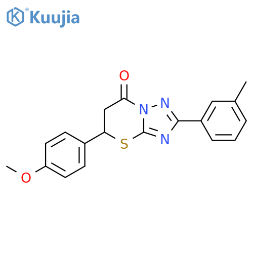 5-(4-methoxyphenyl)-2-(3-methylphenyl)-5H,6H,7H-1,2,4triazolo3,2-b1,3thiazin-7-one structure