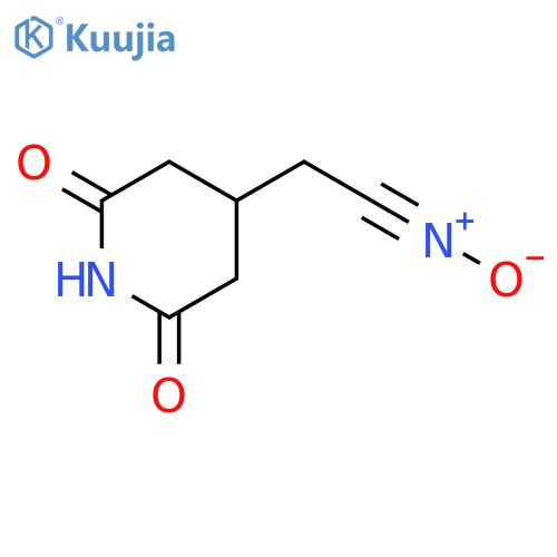 4-Piperidineacetonitrile, 2,6-dioxo-, N-oxide structure