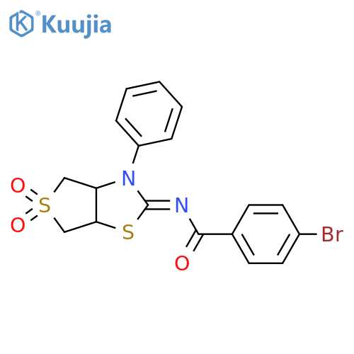 4-bromo-N-(2E)-5,5-dioxo-3-phenyl-hexahydro-5lambda6-thieno3,4-d1,3thiazol-2-ylidenebenzamide structure