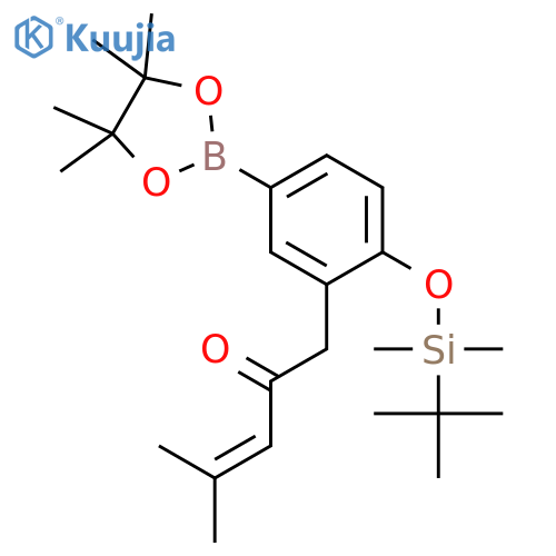 3-Penten-2-one, 1-[2-[[(1,1-dimethylethyl)dimethylsilyl]oxy]-5-(4,4,5,5-tetramethyl-1,3,2-dioxaborolan-2-yl)phenyl]-4-methyl- structure