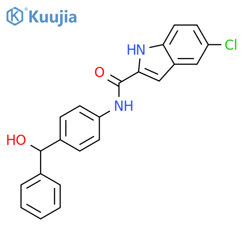 1H-Indole-2-carboxamide, 5-chloro-N-[4-(hydroxyphenylmethyl)phenyl]- structure