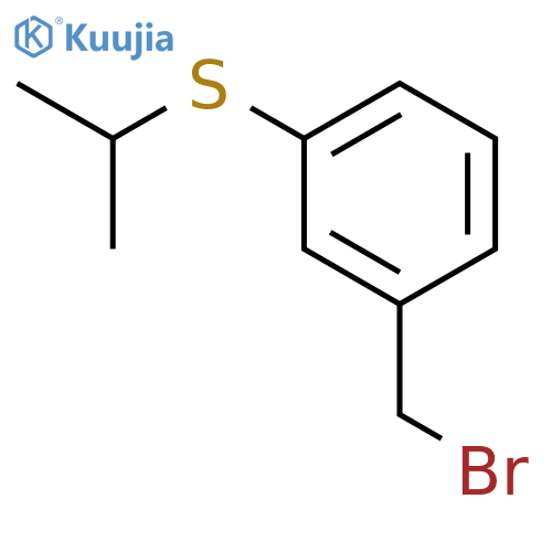 Benzene, 1-(bromomethyl)-3-[(1-methylethyl)thio]- structure