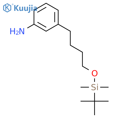 Benzenamine, 3-[4-[[(1,1-dimethylethyl)dimethylsilyl]oxy]butyl]- structure