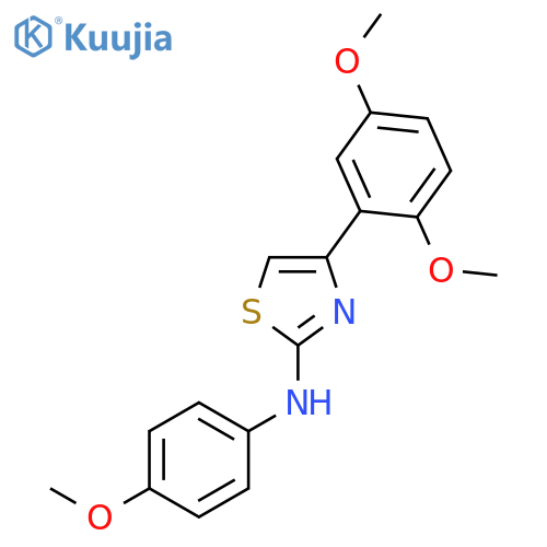 2-THIAZOLAMINE, 4-(2,5-DIMETHOXYPHENYL)-N-(4-METHOXYPHENYL)- structure