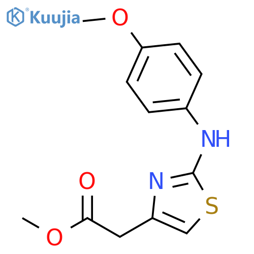 4-Thiazoleacetic acid, 2-[(4-methoxyphenyl)amino]-, methyl ester structure