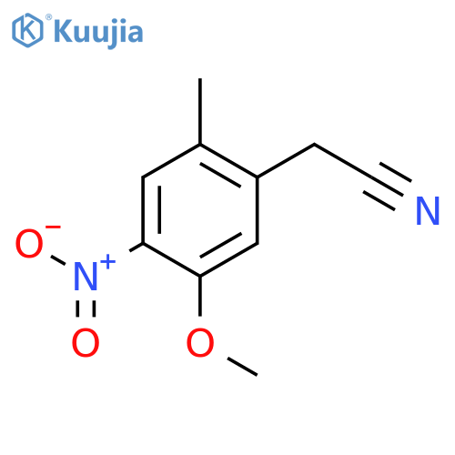 BENZENEACETONITRILE, 5-METHOXY-2-METHYL-4-NITRO- structure