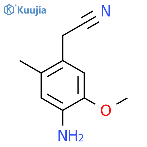 Benzeneacetonitrile, 4-amino-5-methoxy-2-methyl- (9CI) structure