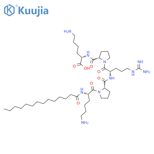 L-LYSINE, N2-(1-OXOTETRADECYL)-L-LYSYL-L-PROLYL-L-ARGINYL-L-PROLYL- structure