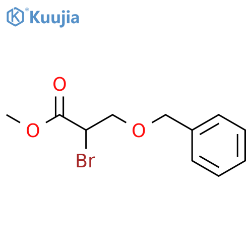 Propanoic acid, 2-bromo-3-(phenylmethoxy)-, methyl ester, (R)- structure