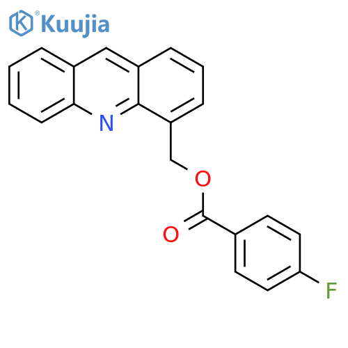 Benzoic acid, 4-fluoro-, 4-acridinylmethyl ester structure
