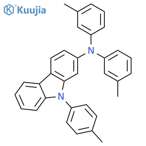 9H-Carbazol-2-amine, N,N-bis(3-methylphenyl)-9-(4-methylphenyl)- structure