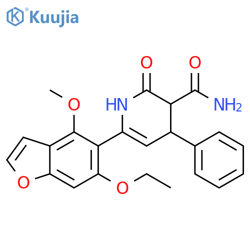 3-Pyridinecarboxamide,6-(6-ethoxy-4-methoxy-5-benzofuranyl)-1,2,3,4-tetrahydro-2-oxo-4-phenyl- structure