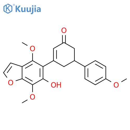 2-Cyclohexen-1-one,3-(6-hydroxy-4,7-dimethoxy-5-benzofuranyl)-5-(4-methoxyphenyl)- structure