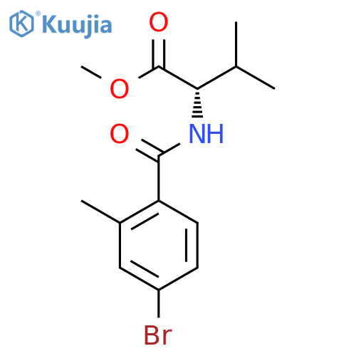 L-Valine, N-(4-bromo-2-methylbenzoyl)-, methyl ester structure