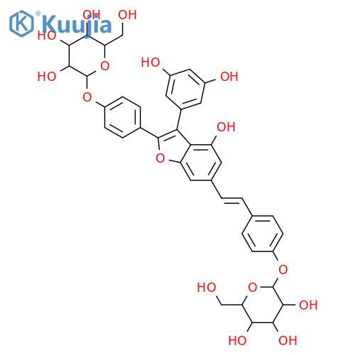 Anigopreissin A; (E)-form, 4',4'''-Di-O-β-D-glucopyranoside structure