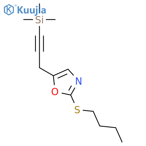 Oxazole, 2-(butylthio)-5-[3-(trimethylsilyl)-2-propynyl]- structure